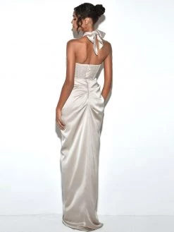 Miss Circle Noemie Champagne Crystal Corset Satin Gown Corsets