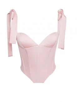 Miss Circle Corsets Teyana Pink Satin Corset Top