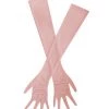 Miss Circle Qira Blush Mesh Opera-length Gloves Accessories