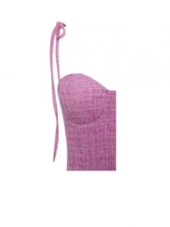 Miss Circle Rosie Fuchsia Tweed Crystal Fringe Dress