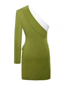 Miss Circle Zola Olive One Sleeve Blazer Dress Sale