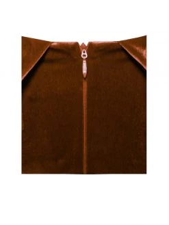 Miss Circle Omaria Tan Velvet Off Shoulder Corset Dress Corsets