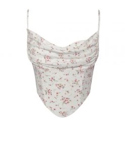 Miss Circle Corsets Nora White Flora Corset Top