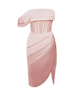 Miss Circle Sabrina Blush Mesh Satin Corset Dress Corsets