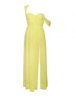 Miss Circle Paradise High Slit Yellow Chiffon Maxi Dress Dresses