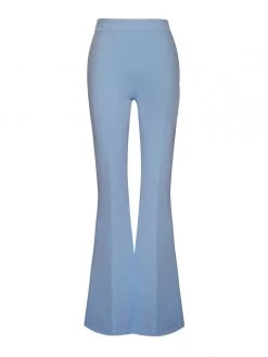 Miss Circle Taya Blue Crepe Flared Trousers Bottoms