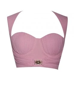Miss Circle Corsets Be With Me Pink Stretch Knit Corset Top