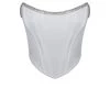 Miss Circle Corsets Melanie White Corset Top With Crystal Trim