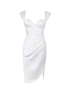 Miss Circle Hedy White Satin Corset Dress Corsets