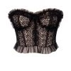 Miss Circle Corsets Orah Black Mesh And Lace Corset Top