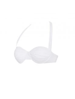 Miss Circle Swim Collection Raegan White Halter Neck Bikini Top
