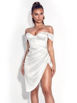 Miss Circle Hedy White Satin Corset Dress Corsets