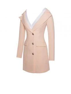 Miss Circle Rafa Blush Off Shoulder Crepe Blazer Dress Dresses