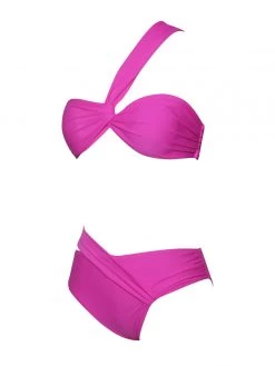 Miss Circle Lucila Pink One Shoulder Bikini Top