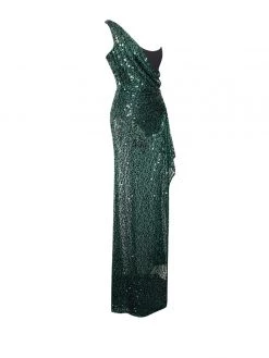 Miss Circle Umme Sequin Emerald Green Gown
