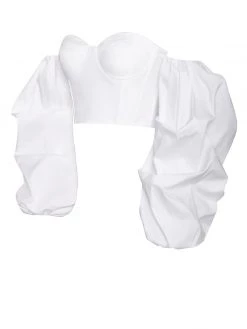 Miss Circle Corsets Kalani White Puff Sleeve Corset Top
