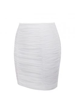 Miss Circle Bottoms Ohana White Ruched Skirt