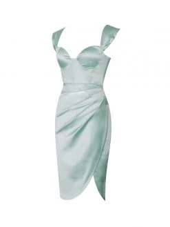 Miss Circle Hedy Mint Satin Corset Dress Corsets