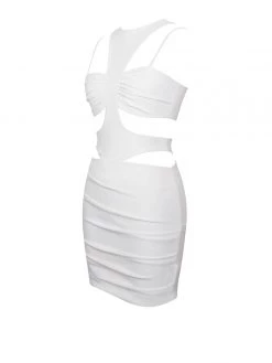 Miss Circle Ruthie White Cutout Dress Dresses
