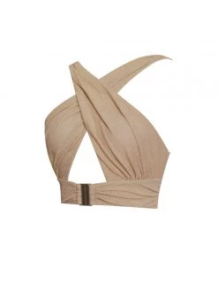 Miss Circle Swim Collection Divine Gold Bikini Top With Belt