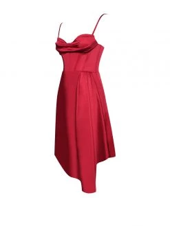 Miss Circle Corsets Brigid Red Satin Corset Dress