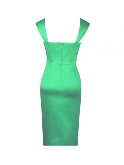 Miss Circle Corsets Hedy Green Satin Corset Dress