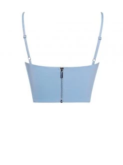 Miss Circle Corsets Tristyn Baby Blue Crystal Strap Corset Top