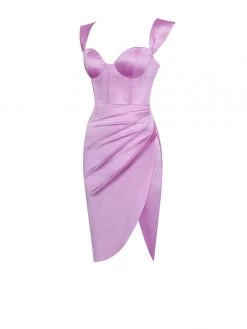 Miss Circle Hedy Light Orchid Satin Corset Dress