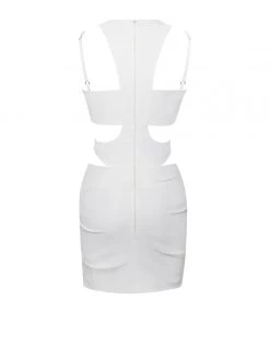 Miss Circle Ruthie White Cutout Dress Dresses
