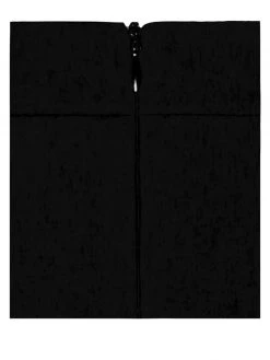 Miss Circle Dresses Jolene Black Asymmetric Neck Cutout Detail Stretch Crepe Dress