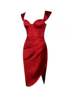 Miss Circle Hedy Red Satin Corset Dress Corsets