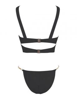 Miss Circle Divine Black Bikini Top With Belt Swim Collection