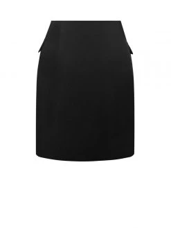 Miss Circle Bottoms Dalia Black Asymmetrical Mini Skirt