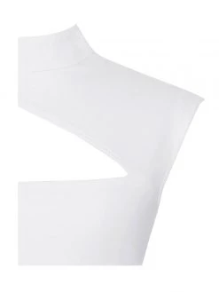 Miss Circle Best Sellers Jolene Asymmetric Neck Cutout Detail Stretch Crepe Dress