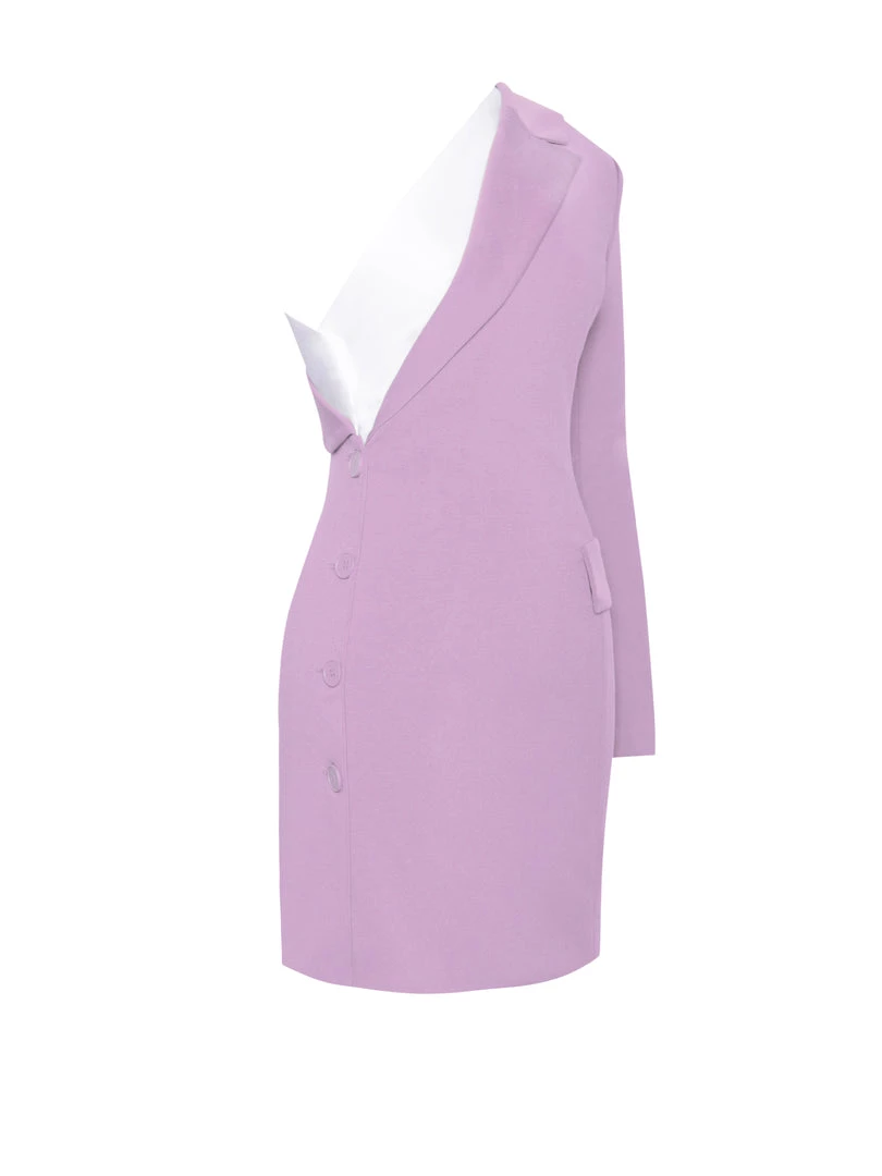 Miss Circle Zola Mauve One Sleeve Blazer Dress Sale