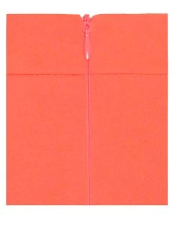 Miss Circle Jolene Orange Asymmetric Neck Cutout Detail Stretch Crepe Dress