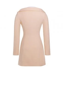 Miss Circle Rafa Blush Off Shoulder Crepe Blazer Dress Dresses