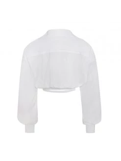 Miss Circle Tops Oleen White Shirt Top With Waist Tie