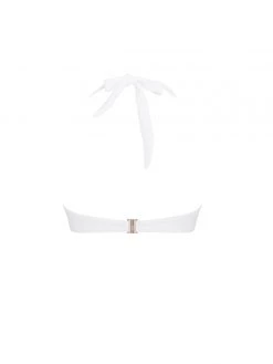 Miss Circle Swim Collection Raegan White Halter Neck Bikini Top