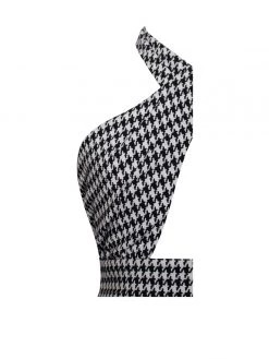 Miss Circle Dresses Hayden Houndstooth Crisscross Halter Neck Dress