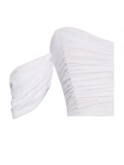 Miss Circle Quenby White Off Shoulder Mesh Maxi Dress