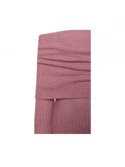 Miss Circle Dresses Esther Dusty Pink Off Shoulder Long Sweater Dress With Foldover Neckline