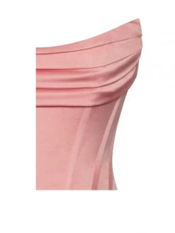 Miss Circle Corsets Gianna Blush Ruched Satin Corset Dress