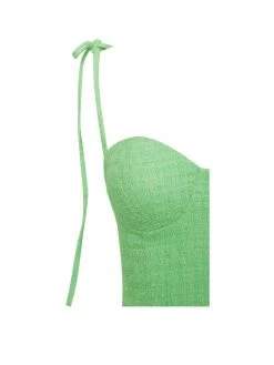 Miss Circle Rosie Green Tweed Crystal Fringe Dress