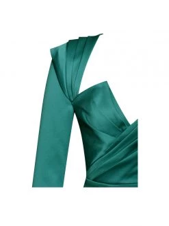 Miss Circle Dresses Faye Emerald Green Long Sleeve Satin Dress