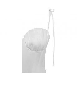 Miss Circle Sarina White Satin Corset Jumpsuit Corsets