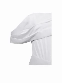 Miss Circle Rebeca White Satin High Slit Corset Gown Corsets