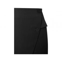 Miss Circle Bottoms Dalia Black Asymmetrical Mini Skirt