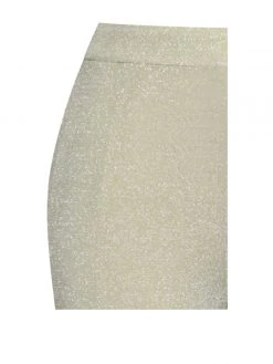 Miss Circle Xiara Pale Yellow Glitter Flare Trousers