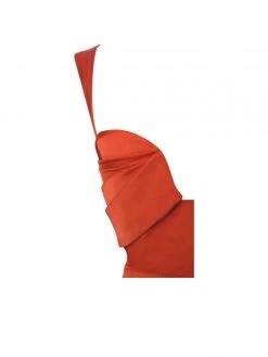 Miss Circle Dresses Lilian Poinciana High Slit Satin Dress